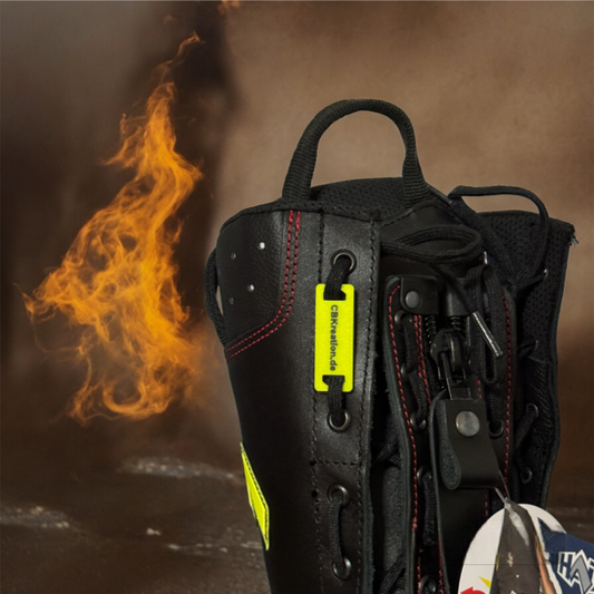 Schuh-Tag, Feuerwehr-, Rettungsdienst-, Bundeswehr-, THW-Stiefel Beschriftung